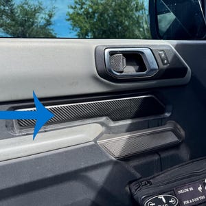 2021+ Bronco Topographic Front Upper Door Card Insert 2 Door