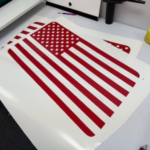 2021 Bronco American Flag Vinyl Hard Top Overlay Decals Graphics 4 Door 2022 2023 2024 2025