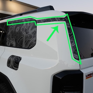 2024 Toyota Land Cruiser Topographic Trim Overlays - Rear
