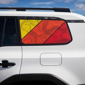 2024 Toyota Land Cruiser TRD Style Rear Window Overlay Decals Vinyl Graphics
