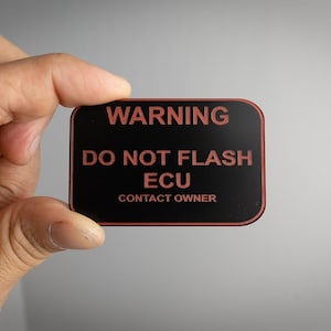 Non lampeggiare la targa di avvertimento della porta OBD della ECU per la messa a punto lampeggiante in acrilico