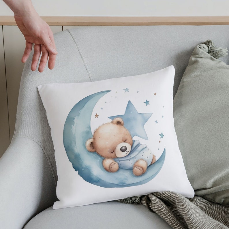 Sweet Baby Boy Blue Teddy Bear Clipart Bundle Watercolor - Etsy