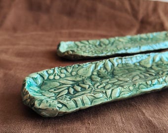 Set of 2 Olive Boat  Handmade Ceramic, Tapas Serving Dishes