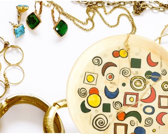 Colorful Ceramic Jewelry, Key and Pill Dish - Cheerful and Charming