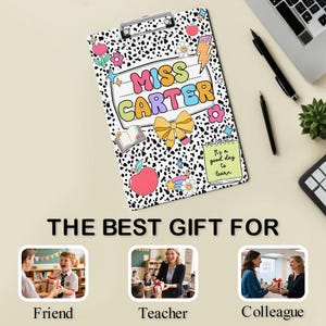 Custom Name Folder, Personalized Acrylic Document Holder, Back to School Gift for Students & Teachers