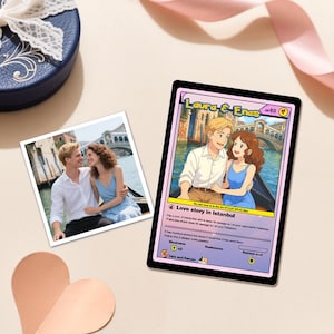 Custom Poke Card for Couples – Valentine&#39;s Day Gift, Personalized Anniversary Keepsake, Gaming Card for Him or Her