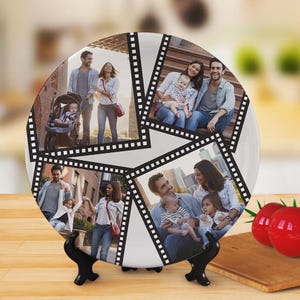 Personalized Ceramic Wedding Plate – Custom Photo Dinner Plate, Decorative Keepsake, Anniversary Gift