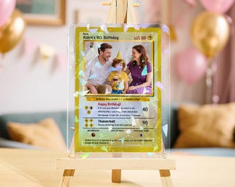 Custom Photo & Text Game Card – Personalized Poke Card Gift for Family, Friends, and Fans, Unique Collectible