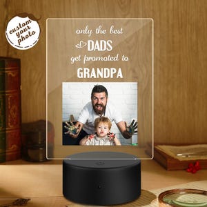 Custom Photo Night Light for Father&#39;s Day – Best Gift for Dad, Grandpa Promotion Keepsake