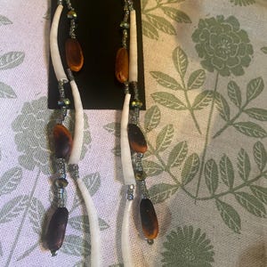 Native made Dangle Dentilium earrings