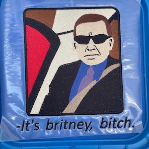 It's Britney, Bitch" Meme Embroidery Design | Funny Quote Machine Embroidery File | Digital Download Patch