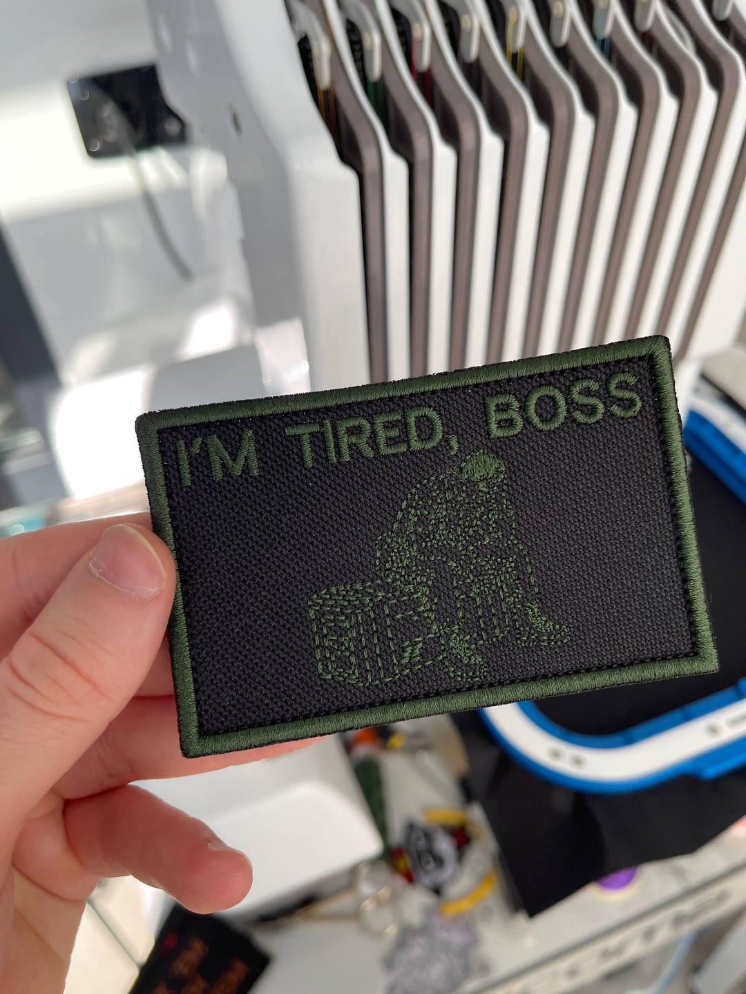 I'm Tired Boss Morale Velcro Patch | Funny Tactical Burnout Patch for ...