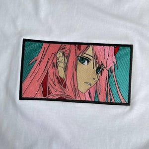 Fichier de broderie Zero Two – Motif animé Darling in the Franxx | Téléchargement numérique de broderie machine