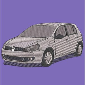 May include: A silver Volkswagen Golf hatchback car with a black grille and black wheels.