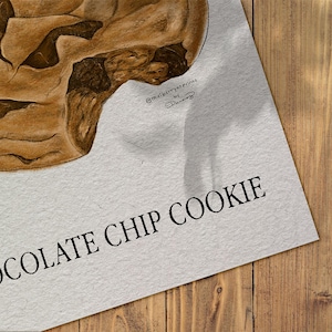 Fysieke VINTAGE CHOCO COOKIE print, keuken trendy poster, galerij, retro bakkerij muurkunst, barwagen, uniek eten esthetiek, appartementdecor