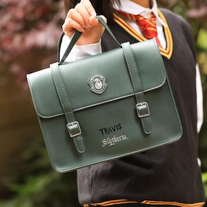 Magiczny plecak szkolny ze skóry na zamówienie, Magiczny plecak na zamówienie, Skórzana torebka, Prezent urodzinowy, Prezent na powrót do szkoły, Prezent dla fana Harry'ego, Prezent dla niej