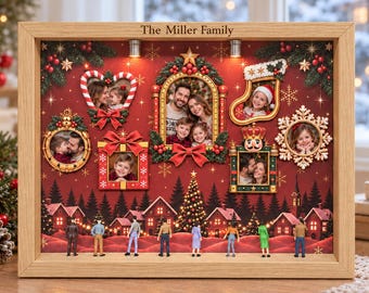 Custom Mini Museum Box with LED Light, Christmas DIY Photo Display Frame, Gift For Him, Gift For Her, 2026 Christmas Gift
