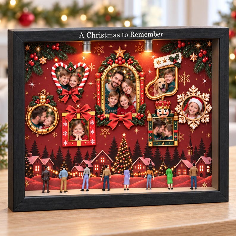 Custom Mini Museum Box With LED Light, Christmas DIY Photo Display ...