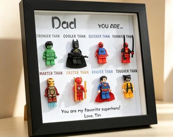 Personlig SuperDad-ram, anpassad Star War-ram, fars dag-presenter 2026, present till morfar, farbror, present till nybliven pappa