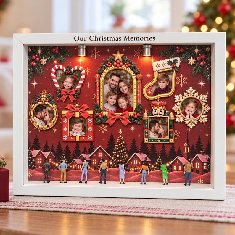 Custom Mini Museum Box With LED Light, Christmas DIY Photo Display ...