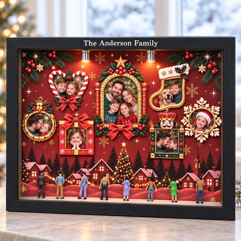 Custom Mini Museum Box With LED Light, Christmas DIY Photo Display ...