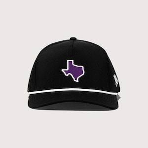 Cappello in corda viola e nero del Texas / Cappello da golf / Football universitario / Sport tradizionali