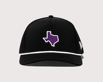 Purple & Black Texas Rope Hat  | Golf Hat | College Football | Tradition Sports