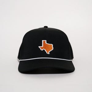 Burnt Orange & Black Texas Rope Hat  | Golf Hat | College Football | Tradition Sports