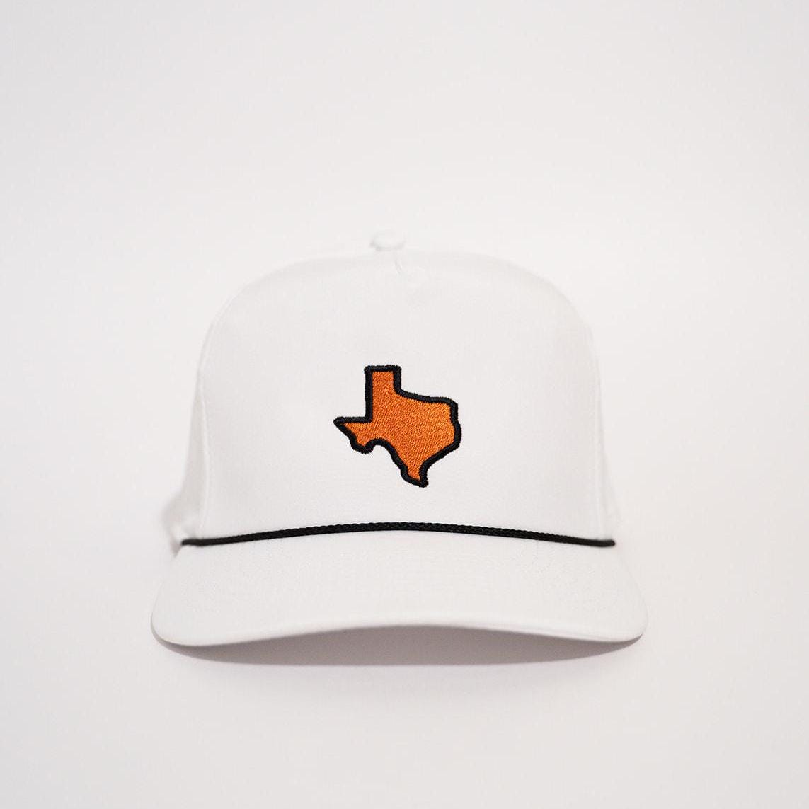 Burnt Orange & White Texas Rope Hat  | Golf Hat | College Football | Tradition Sports