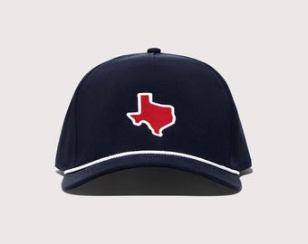 Navy & Red Texas Rope Hat  | Golf Hat | College Football | Tradition Sports