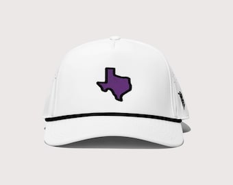 Purple & White Texas Rope Hat  | Golf Hat | College Football | Tradition Sports