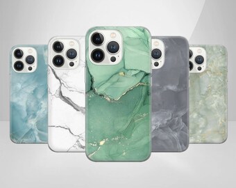 Ręcznie robione marmurkowe etui na telefony: iPhone, Samsung, Pixel