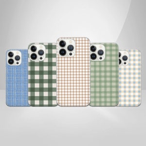 Coque de portable à carreaux pour iPhone 16, 15Pro, 14, 13, 12, 11, Google Pixel 9, 8, 7A, 6A, Samsung Galaxy S24 Ultra, S23fe, A05 A55