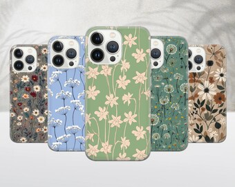 Etui na telefon w stylu secesyjnym z kwiatowym wzorem, miękka obudowa z TPU