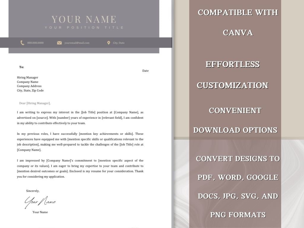 Ats friendly Cover Letter Template Canva Compatible SEO Optimized Ats friendly Cover Letter Template Canva Compatible SEO Optimized