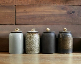 Boîte à thé en céramique de style japonais, bouteilles et bocaux de rangement, organisateur de stockage de thé vintage, boîte en poterie créative rétro, ustensiles de cuisine