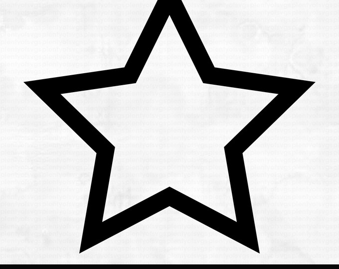 Star Shape Outline SVG Files - Five Pointed Star SVG - Star Outline ...