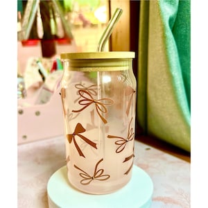 Copa de cristal con lazo de oro rosa: lata de cristal Coquette Libbey