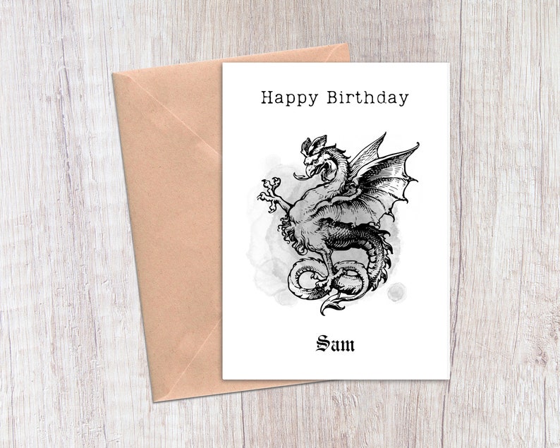 Dungeons and Dragons Birthday Card, D&amp;D Birthday Card, Personalised ...