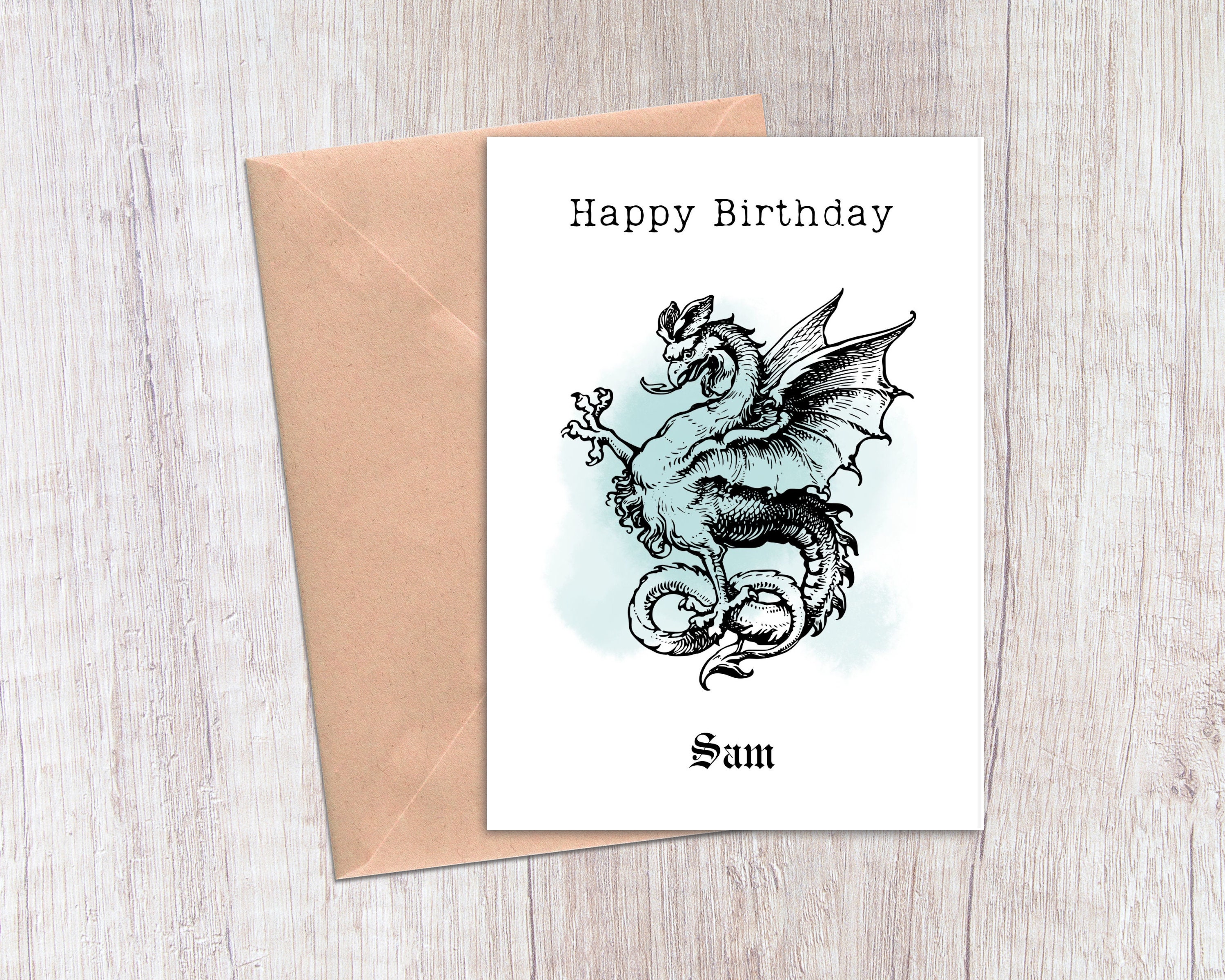 Dungeons and Dragons Birthday Card, D&amp;D Birthday Card, Personalised ...