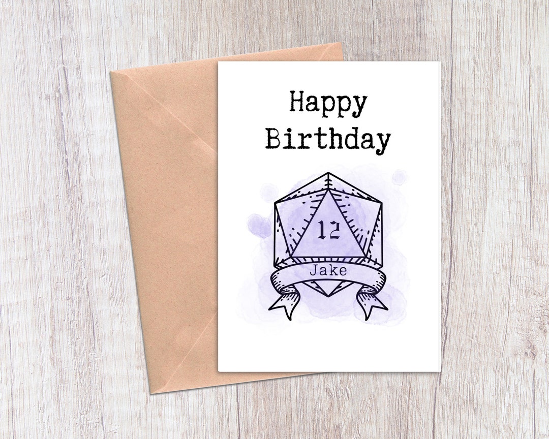 Dungeons and Dragons Birthday Card D&amp;D Birthday Card - Etsy