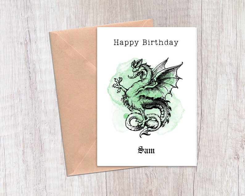Dungeons and Dragons Birthday Card, D&amp;D Birthday Card, Personalised ...