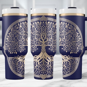 Tree of Life Laser Engraving 40oz Tumbler Wrap, Intricate Nature Design Digital Download, Tumbler Wrap for Laser Cutters