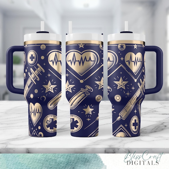 Healthcare Professional Tumbler Design, 40oz Laser Tumbler Wrap For Nurses, Digital Download Syringe Heart Pattern, Nurse Gift Wrap SVG PNG