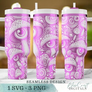 Purple and Pink Eye Pattern Tumbler Design, Seamless Wrap for Custom Tumblers, Digital Download SVG and PNG Files