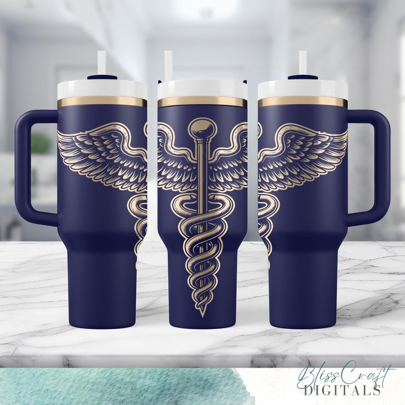 Envoltorio para vasos profesionales de la salud, envoltorio láser de 40 oz para enfermeras, papel de regalo para enfermeras, diseño de vaso médico, descarga digital para médicos imagen 1
