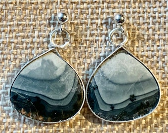 Maligano Jasper and Sterling Silver Earrings