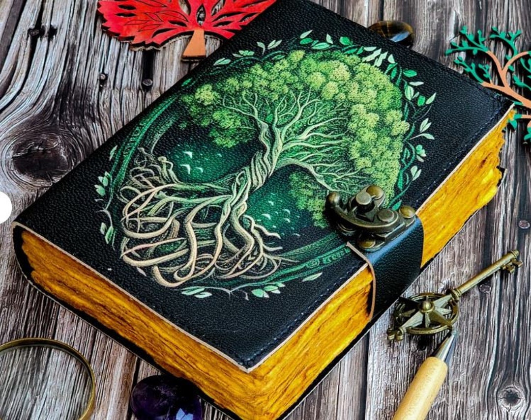 Leather Journal Tree of Life - Genuine Leather Notebooks for Women ...