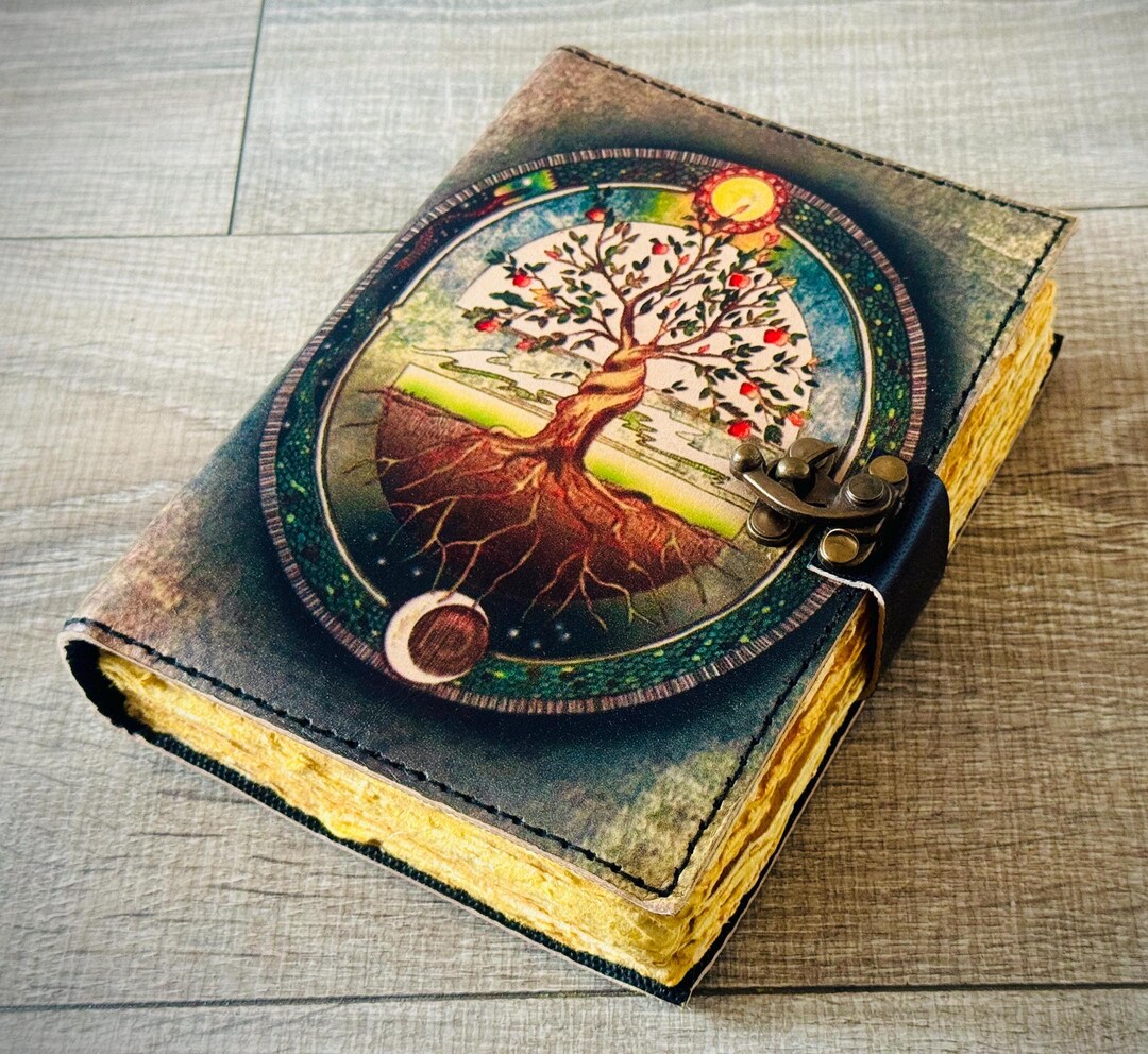 Leather Journal Tree of Life - Genuine Leather Notebooks for Women ...
