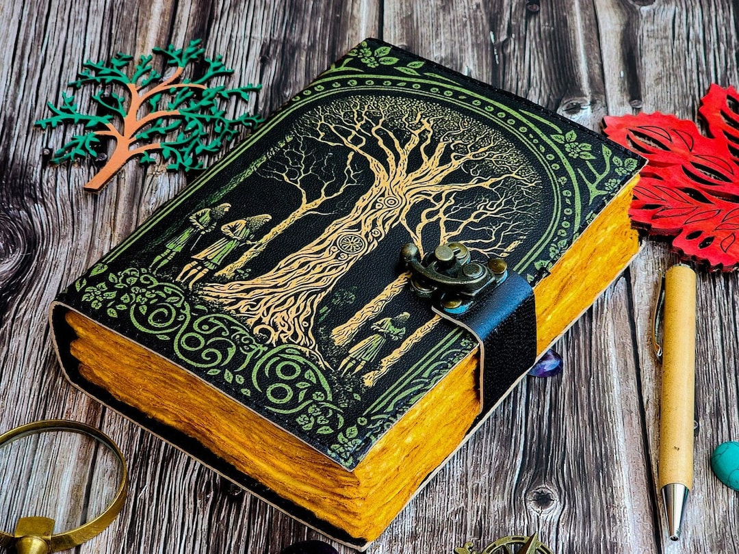 Leather Journal Tree of Life - Genuine Leather Notebooks for Women ...
